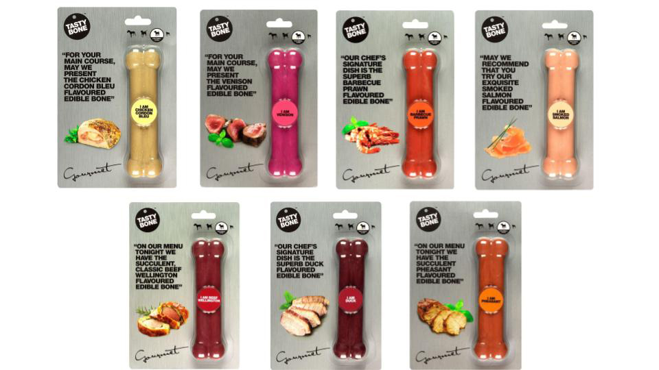 Tasty Bone Gourmet Series: Edible Chew Toys for Dogs in 7 Mind-Blowing Flavours!