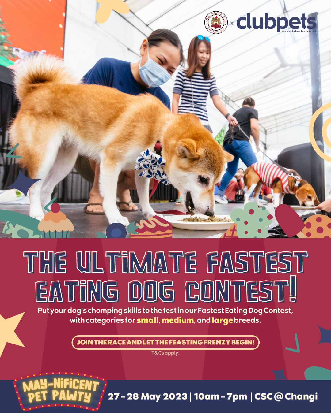 the ultimate fastest eating dog contest - may nificent pet pawty