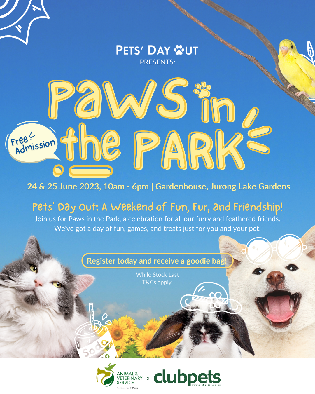Paws in the Park prsent by Pets' Day Out x Clubpets | Pet Expo in Singapore 2023