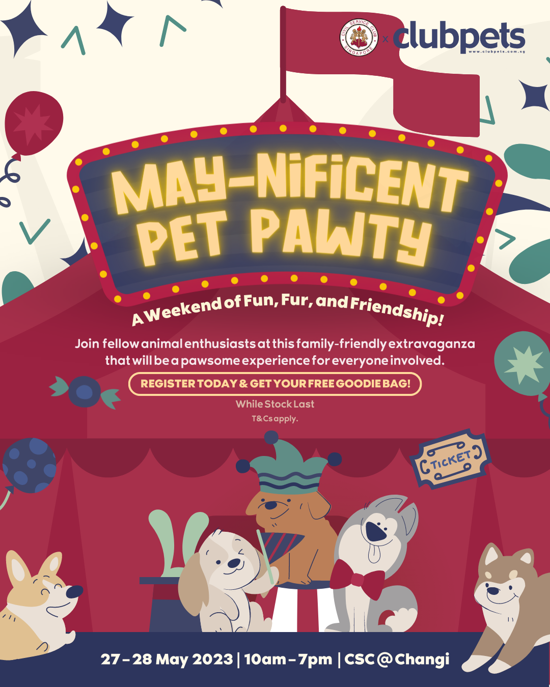 May-Nificent Pet Pawty at Civil Service Club @ Changi | Pet Events in Singapore 2023